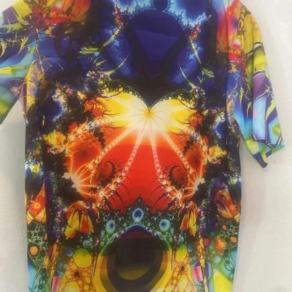 COPY - XXL Men’s Fractal psychedelic festival tee - Picture 4 of 4